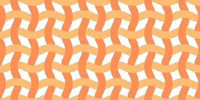 Seamless pattern. Wavy lines like fabric ornament Modern stylish texture. Hand drawn trendy flat style Geometric texture. Peach fuzz and orange colors wavy lines illustration vector