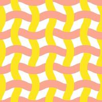 Seamless pattern. Wavy lines like fabric ornament Modern stylish texture. Hand drawn trendy flat style Geometric texture. Peach fuzz and yellow colors wavy lines illustration vector