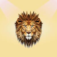 a lion face mounted on a wall. The artwork features intricate lines, emphasizing the regal mane and fierce, majestic expression. vector