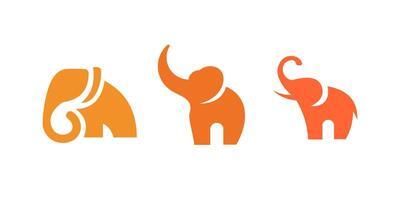 Elephant logo . silhouette illustration shape background icon abstract isolated vector