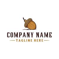acorn logo. simple illustration design vector