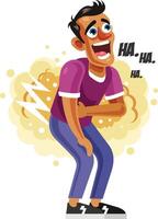 Man Laughing Out Loud Illustration vector
