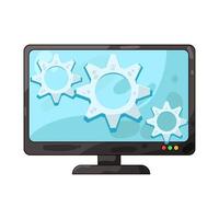 Illustration of computer setting vector