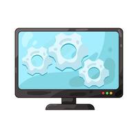 Illustration of computer setting vector