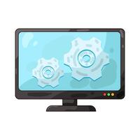 Illustration of computer setting vector