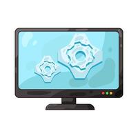 Illustration of computer setting vector
