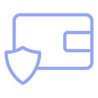 Secure Wallet Outline Fill Icon vector