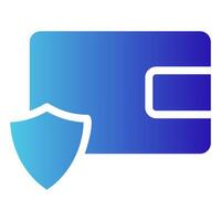 Secure Wallet Gradient Glyph Icon vector