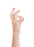 Quirky hand gesture, showcasing a whimsical and funny expression. Isolated on white background, with photo
