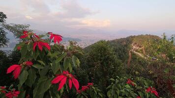 Popular destination Pokhara city and Phewa Lake with Himalaya mountains background, in central Nepal. Gateway to the Annapurna Circuit, popular trail in the Himalayas. video