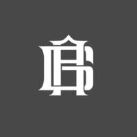 Monogram logo, a combination of the letters a and g or the letters g and a vector