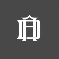 Monogram logo, a combination of the letters a and d or the letters d and a vector