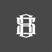 Monogram logo a combination of the letters b and s or the letters s and b vector