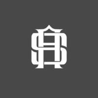Monogram logo, a combination of the letters a and s or the letters s and a vector