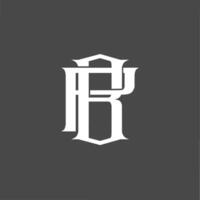 Monogram logo a combination of the letters b and p or the letters p and b vector