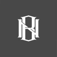 Monogram logo a combination of the letters b and n or the letters n and b vector