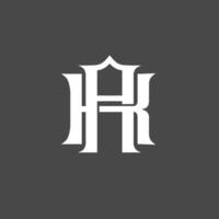 Monogram logo, a combination of the letters a and k or the letters k and a vector
