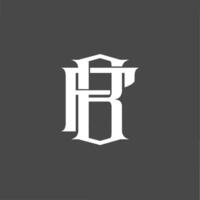 Monogram logo a combination of the letters b and f or the letters f and b vector