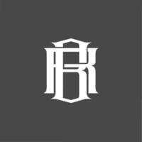 Monogram logo a combination of the letters b and r or the letters r and b vector