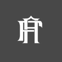 Monogram logo, a combination of the letters a and f or the letters f and a vector