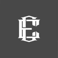 Monogram logo a combination of the letters c and e or the letters e and c vector