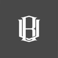 Monogram logo a combination of the letters b and v or the letters v and b vector