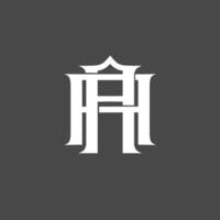 Monogram logo, a combination of the letters a and a or the letters a and a vector