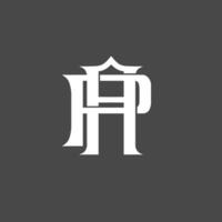 Monogram logo, a combination of the letters a and p or the letters p and a vector