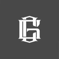 Monogram logo a combination of the letters c and g or the letters g and c vector