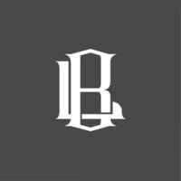 Monogram logo a combination of the letters b and l or the letters l and b vector