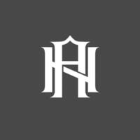 Monogram logo, a combination of the letters a and n or the letters n and a vector