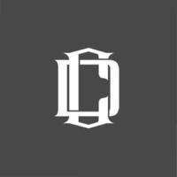 Monogram logo a combination of the letters c and d or the letters d and c vector