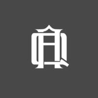 Monogram logo, a combination of the letters a and q or the letters q and a vector