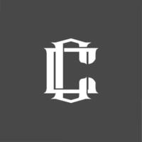 Monogram logo a combination of the letters c and c vector