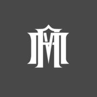 Monogram logo, a combination of the letters a and m or the letters m and a vector
