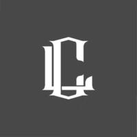 Monogram logo a combination of the letters c and l or the letters l and c vector