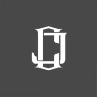 Monogram logo a combination of the letters c and j or the letters j and c vector