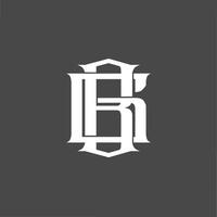 Monogram logo a combination of the letters b and g or the letters g and b vector
