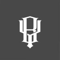 Monogram logo a combination of the letters b and y or the letters y and b vector