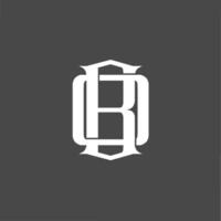 Monogram logo a combination of the letters b and o or the letters o and b vector