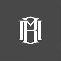 Monogram logo a combination of the letters b and m or the letters m and b vector