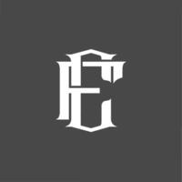 Monogram logo a combination of the letters c and f or the letters f and c vector
