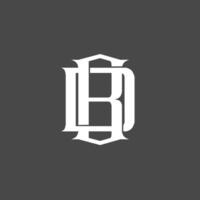 Monogram logo, a combination of the letters b and d or the letters d and b vector