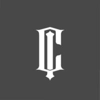 Monogram logo a combination of the letters c and i or the letters i and c vector
