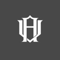 Monogram logo, a combination of the letters a and v or the letters v and a vector