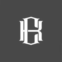 Monogram logo a combination of the letters c and k or the letters k and c vector