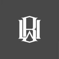 Monogram logo a combination of the letters b and w or the letters w and b vector