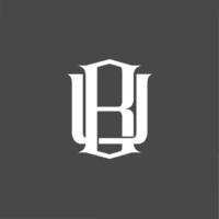 Monogram logo a combination of the letters b and u or the letters u and b vector
