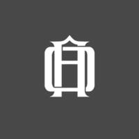 Monogram logo, a combination of the letters a and o or the letters o and a vector
