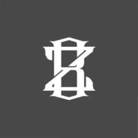 Monogram logo a combination of the letters b and z or the letters z and b vector